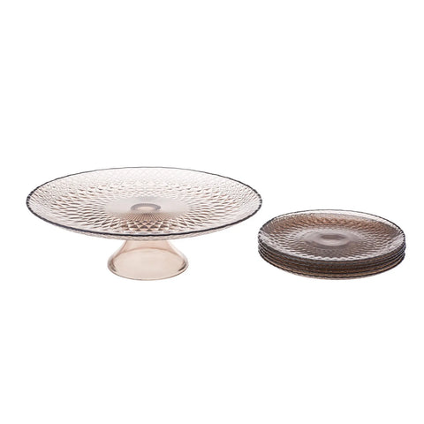 Karaca Fugi Blush 7-teiliges Dessert-Set