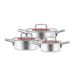 Karaca Arya 6 Pieces Red Midi Steel Cookware Set