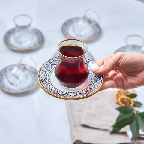 Karaca Globe New Tea Set für 6 Personen 120 ml