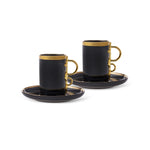 Karaca Şahmeran Black Set of 2 Coffee Cups 100 ml