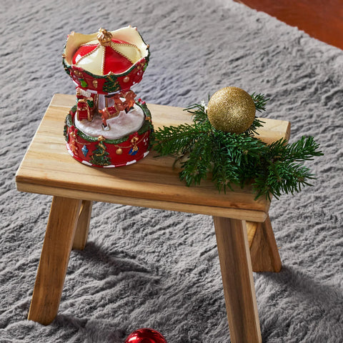 Karaca Home Karussell Musikalisches Weihnachtsobjekt 15 cm