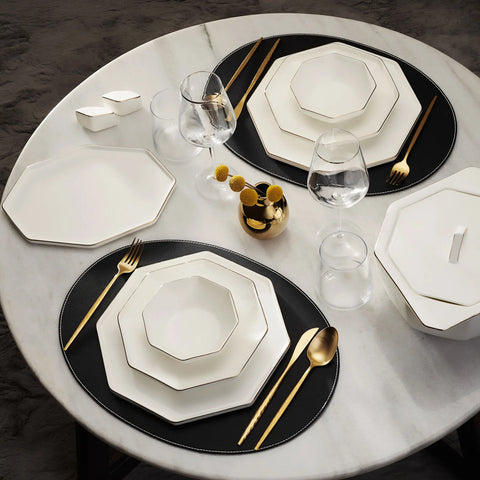 Karaca Fine Pearl Extra Eight Corner Dinner Set 62 Teile für 12 Personen 