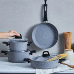 Karaca Hira Biogranit 7 Piece Cookware Set Gray