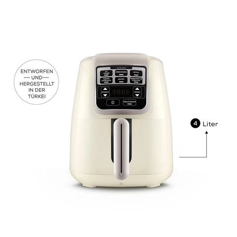 Karaca Air Cook XL 2 in 1 Talking Airfryer Ikonisches Beige