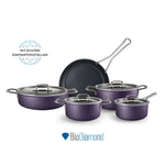 Karaca Mastermaid BioDiamond 9 Piece Cookware Set Grape Purple