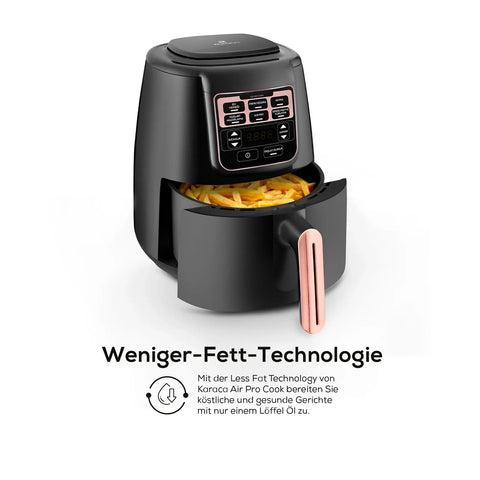 Karaca Air Cook XL 2 in 1 Sprechender Airfryer Rosegold