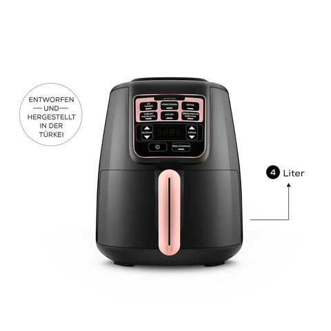 Karaca Air Cook XL 2 in 1 Sprechender Airfryer Rosegold