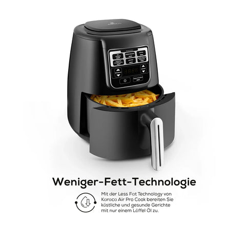 Karaca Air Cook XL 2 in 1 Sprechender Airfryer Schwarz-Chrom