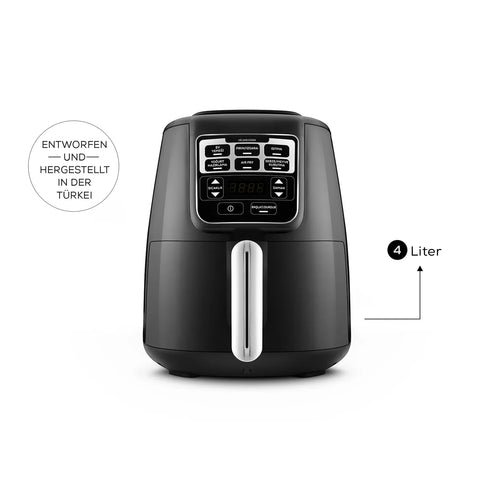 Karaca Air Cook XL 2 in 1 Sprechender Airfryer Schwarz-Chrom