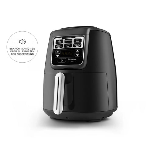 Karaca Air Cook XL 2 in 1 Sprechender Airfryer Schwarz-Chrom