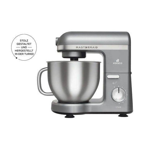 Karaca Mastermaid Chef Pro Doppelgriff Standmixer 1750W Glänzendes Grau