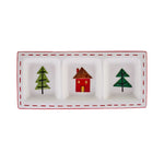 Karaca Christmas Santa 3 Piece Presentation Plate 31 cm