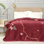 Karaca Home Uniq Claret Red Embos Double Blanket