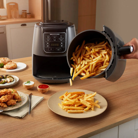 Karaca Air Cook mit Bratfunktion XL Air Fryer Space Gray Black