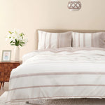 Karaca Home Vetro Beige Double Yarn Dyed Duvet Cover Set