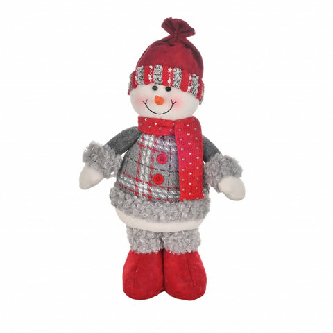 Karaca Home Stehender Schneemann Plüsch Objekt 34 cm