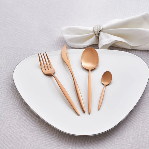 Karaca 16-teiliges Lizbon Rosegold Besteckset