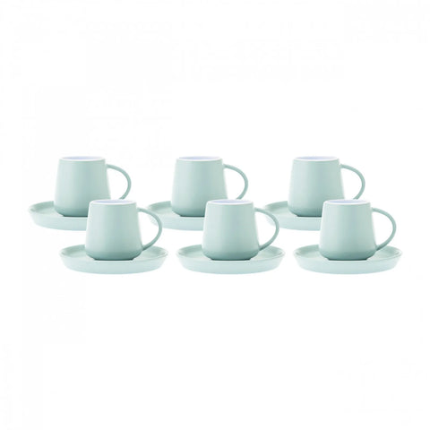 Karaca Datca 6 Personen Kaffeetassen-Set Blau 90 ml