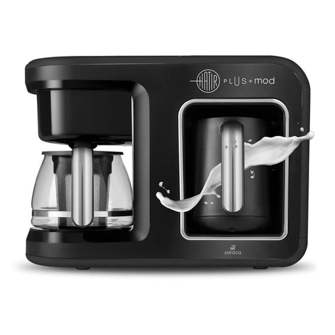 Karaca Hatır Plus Mod 5 in 1 Essential Kaffeemaschine Schwarz Chrom, 1385W