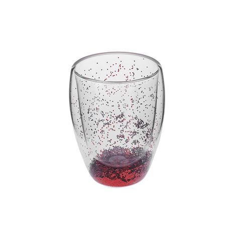 Karaca Pia Rot Glitter Wasserglas 350 ml