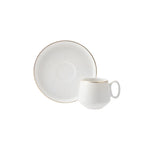 Karaca Titan Gold Kaffeetasse Set für 6 Personen 90 ml