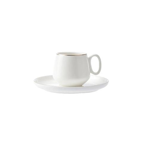 Karaca Titan Gold Kaffeetasse Set für 6 Personen 90 ml