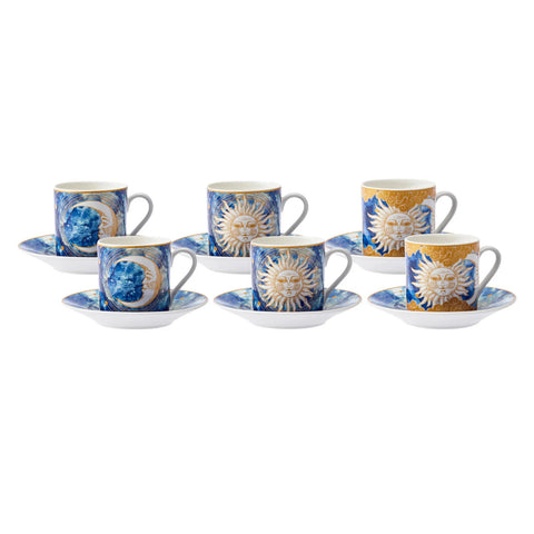 Karaca Astrologie Kaffeetasse Set 80 ml für 6 Personen