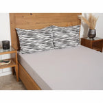 Sarah Anderson Zebra Gray 100% Cotton Double Fitted Sheet Set