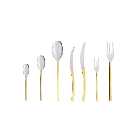 Karaca Dora 84-teiliges Besteck-Set 316+ Premium Gold mit Schachtel