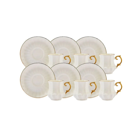 Karaca Lal Kaffeetassen-Set für 6 Personen 110 ml