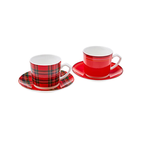 Karaca Ekose Kaffeetassen Set für 2 Personen 80 ml