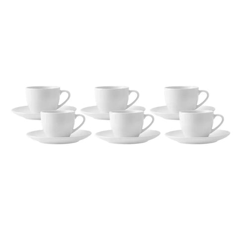 Karaca Weiß Espressotasse Set für 6 Personen, New Generation Bone