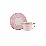 Karaca Jolly Pink Flower Set of 6 Coffee Cups 100 ml