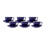 Karaca Navy Teetassen-Set für 6 Personen