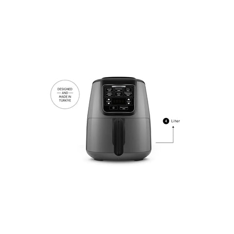 Karaca Air Cook mit Bratfunktion XL Air Fryer Space Gray Black