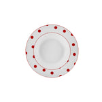 Karaca Polka Dot Porcelain White Pit Plate 22 cm