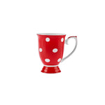 Karaca Polka Dot Rot Weiß Porzellan Tasse 360 ml