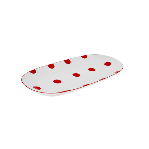 Karaca Polka Dot Porzellan Weiß Teller 26 cm