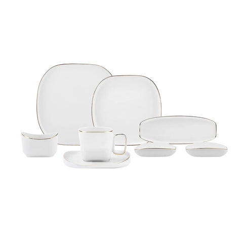 Karaca Streamline Plato Gold 28 Teile für 6 Personen Frühstücks-/Service-Set