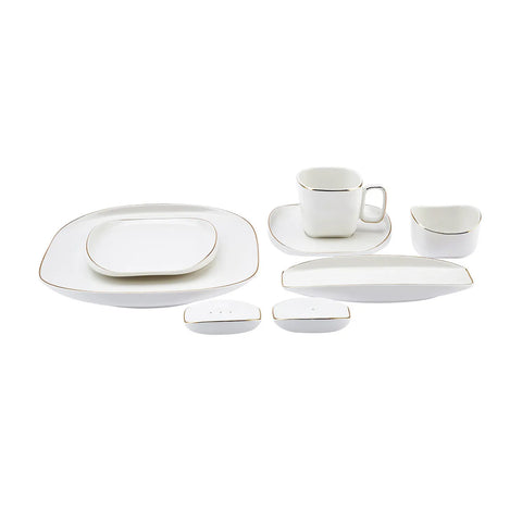 Karaca Streamline Plato Gold 28 Teile für 6 Personen Frühstücks-/Service-Set