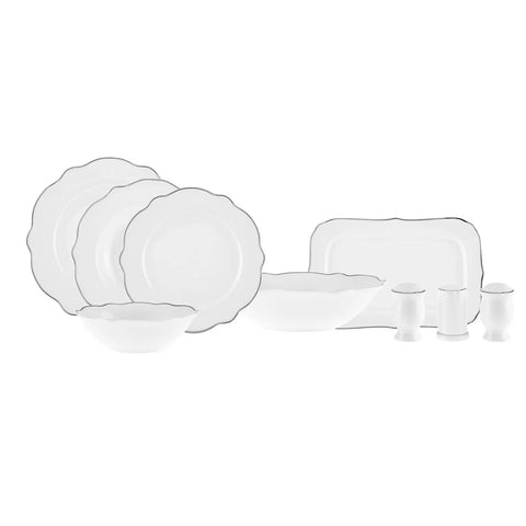 Karaca Pablo New Generation Bone Dinner Set für 12 Personen Platin 59 Teile