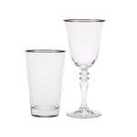 Karaca Jamie Platinum Rim 24 Piece Glass Set