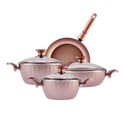 Cookplus Biogranit Dream 7-teiliges Kochgeschirr-Set Rose