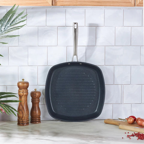 Karaca Bio Diamond Pr-Induktionsboden 28 cm 2,3 Lt Grill und Bratpfanne