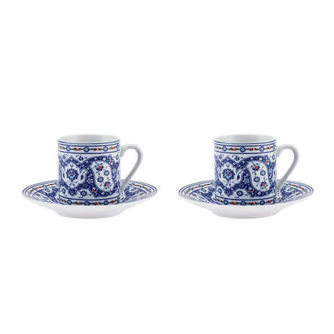 Karaca Gülhane Kaffeetasse Set für 2 Personen 80 ml