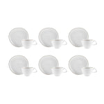 Karaca Streamline Middle Tea Cup Set für 6 Personen 200ml