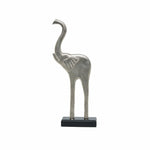 Karaca Home Morrokanischer Elefant Figur Silber 15,5x6,5x39 cm