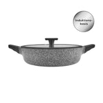 Karaca Serra Induction Biogranit Grey Cookware with Lid 28cm 