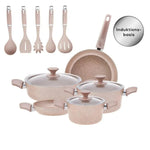  Karaca Biogranit Induction 13 Piece Rose Gold Cookware Set 