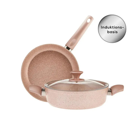 Karaca Biogranit Induktion 2 Teilig Rose Gold Kochgeschirr Set 